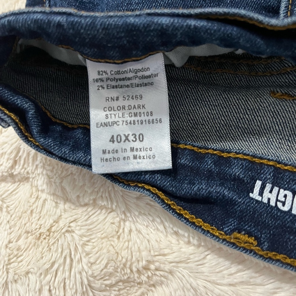 George Men's Relaxed Fit Dark Blue Jeans 40x30 - Picture 4 of 4